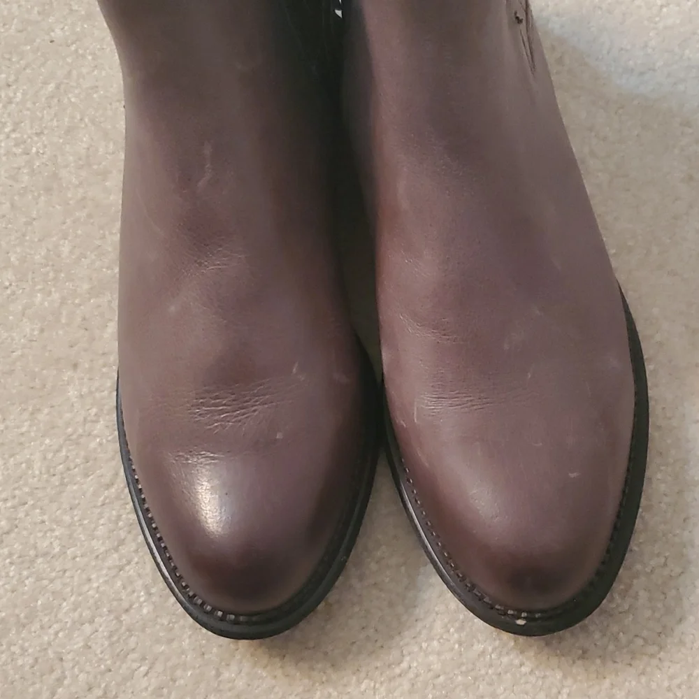 Franco Sarto leather gray, taupe tan size 9